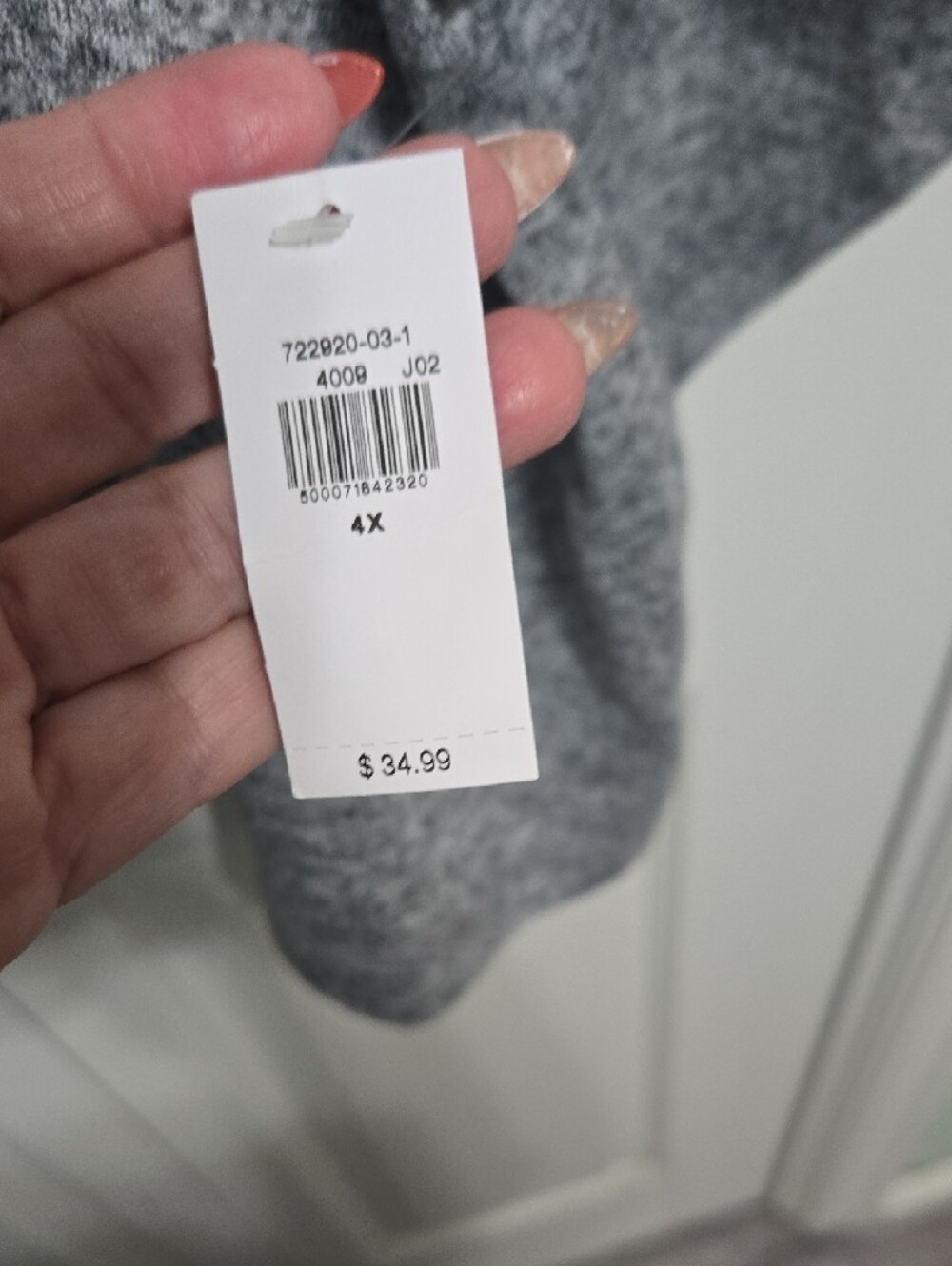 4X Cozy Gray Hooded Women's Sweater - Picture 2 of 3